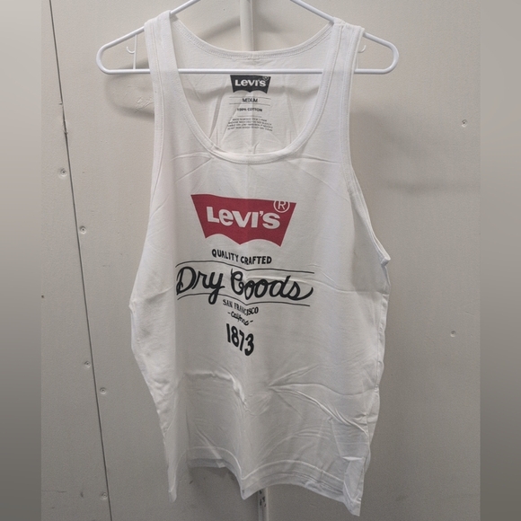 Levi's Other - Levi's White Tank Top with Red Logo Size M NWOT